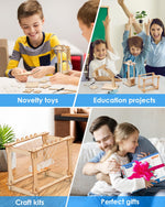 Load image into Gallery viewer, Poraxy 5 Set STEM Science Kits for Kids Age 8-12, Wooden Building STEM Projects 8-10, 3D Puzzles, Experiment Circuits Model, Toys for Ages 8-13, Gifts for Boys and Girls 6 7 8 9 10 11 12 13 Years Old