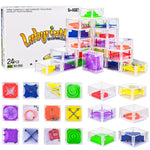 Load image into Gallery viewer, GOLDGE 24 Pcs Balance IQ Maze Game Toy Set - Mini 3D Brain Maze Puzzle Cubes in a Box. Fun Party Favor Games and Ideal Prizes for Kids and Adults (24 Pcs)