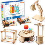 Load image into Gallery viewer, Poraxy 5 Set STEM Science Kits for Kids Age 8-12, Wooden Building STEM Projects 8-10, 3D Puzzles, Experiment Circuits Model, Toys for Ages 8-13, Gifts for Boys and Girls 6 7 8 9 10 11 12 13 Years Old