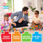 Load image into Gallery viewer, Jelly Blox Construction Dump Truck Set | 30 Pieces | Toddler & Preschool Building Blocks Kids Can Squeeze, Stretch, Squish | MESH ACCREDITED | Safety Tested & Ouch-Free | Sensory Play Toy Ages 2+