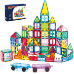 Load image into Gallery viewer, Ryoichi 138PCS Magnetic Building Tiles Set with 2 Cars, STEM Educational Construction Blocks & Montessori Learning Toys for Kids Ages 3-9+ Years