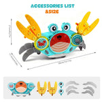 Load image into Gallery viewer, Crawling Crab Gear Set Toy - Tummy Time Musical Crab Toys Stacking &amp; Building Blocks Educational STEM Game for Toddlers &amp; Kids 3-5, 1 2 3 Yr Old Birthday Gift Christmas Stuff for 0-36 Month Boys Girls
