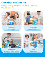 Load image into Gallery viewer, WhalesBot A1 Coding Toy for Kids, Building Block Robot, Fun STEM Toy with Magnetic Controller and Sensor Blocks, Screen-Free Coding with 3 Guide Books for Kids 3-6
