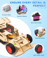 Load image into Gallery viewer, Poraxy STEM Kits for Kids 8-10, STEM Toys for Boys Ages 8-13, Remote Control Car, Wooden 3D Puzzles 8-12 Science Projects Building Model, Birthday Gifts for 8 9 10 11 12 13 14 Year Old Teen Boys Girls
