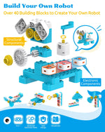 Load image into Gallery viewer, WhalesBot A1 Coding Toy for Kids, Building Block Robot, Fun STEM Toy with Magnetic Controller and Sensor Blocks, Screen-Free Coding with 3 Guide Books for Kids 3-6
