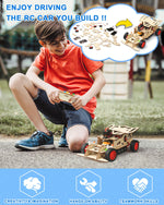 Load image into Gallery viewer, Poraxy STEM Kits for Kids 8-10, STEM Toys for Boys Ages 8-13, Remote Control Car, Wooden 3D Puzzles 8-12 Science Projects Building Model, Birthday Gifts for 8 9 10 11 12 13 14 Year Old Teen Boys Girls
