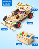Load image into Gallery viewer, Poraxy STEM Kits for Kids 8-10, STEM Toys for Boys Ages 8-13, Remote Control Car, Wooden 3D Puzzles 8-12 Science Projects Building Model, Birthday Gifts for 8 9 10 11 12 13 14 Year Old Teen Boys Girls
