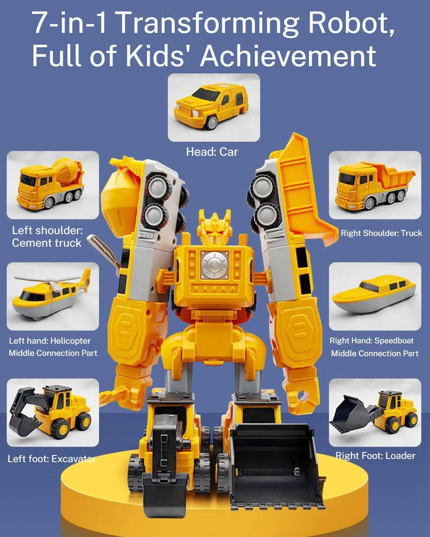 HOKITANS Smartoon Magnetic Robocar Set, 8/16/26/35PCS Kids Magnetic Toys, Magnetic Transform Engineering Car, Assembled Toys with Storage Box for Kids Age 3-8 Outdoor/Indoor Toys (1SET-35pcs)