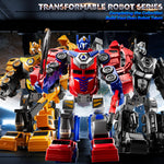 Load image into Gallery viewer, MSKOLER Robot Toys for Kids 3-5 Magnet Transforming Robot 5-in-1 Educational Toys Easy DIY Assembling Vehicle Playsets for Boys and Girls (Red)
