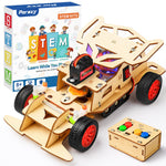 Load image into Gallery viewer, Poraxy STEM Kits for Kids 8-10, STEM Toys for Boys Ages 8-13, Remote Control Car, Wooden 3D Puzzles 8-12 Science Projects Building Model, Birthday Gifts for 8 9 10 11 12 13 14 Year Old Teen Boys Girls
