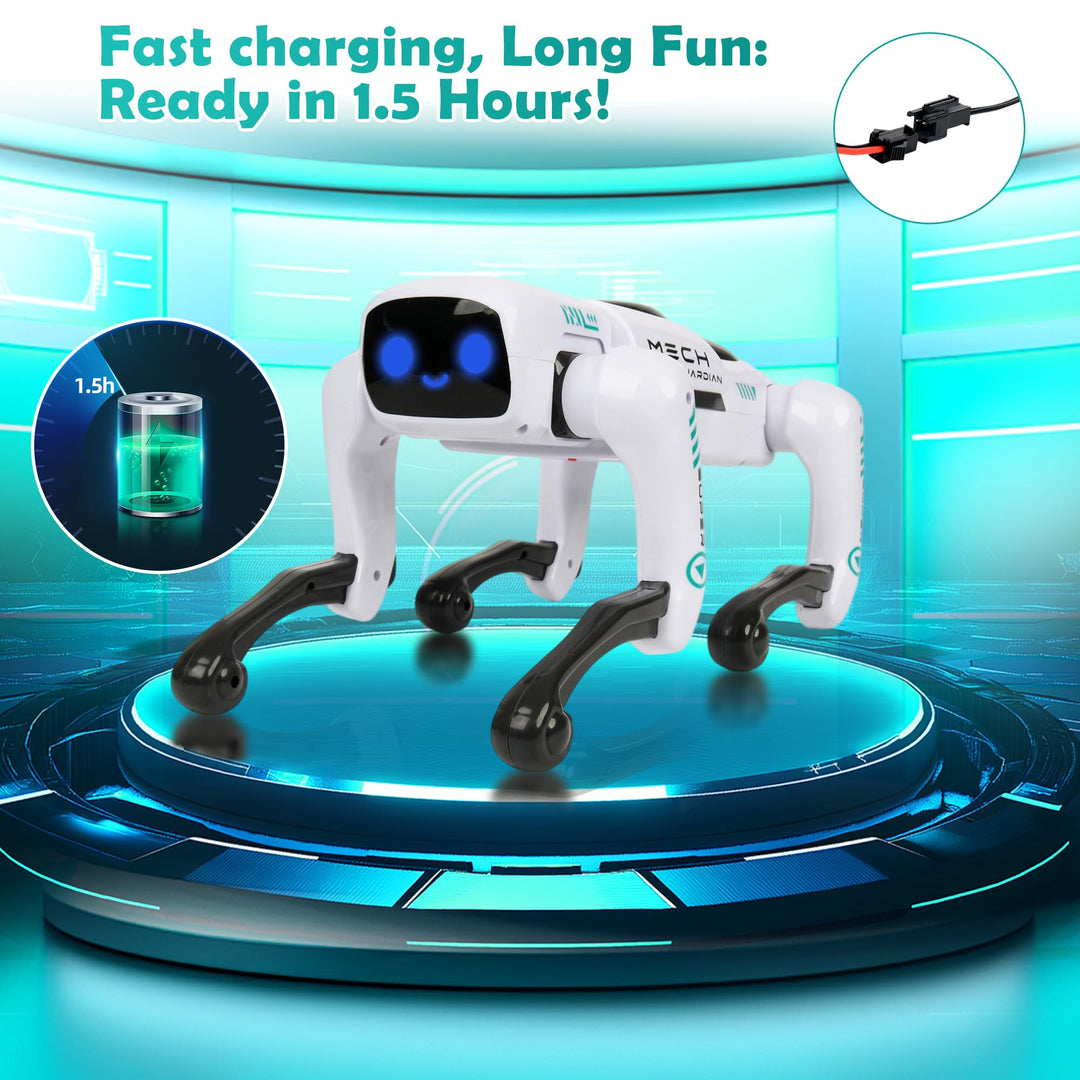 Dingdongwu Smart Robot Dog for Kids, STEM Learning Robotic Pet with Remote & APP Control, 30+ Actions, Programmable Toy, Gift for Boys Girls Age 6-12 (Compatible with iOS/Android)