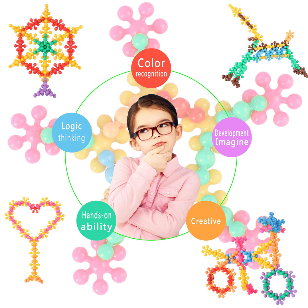 TOMYOU 400 Pieces Building Blocks Kids STEM Toys Educational Building Toys Discs Sets Interlocking Solid Plastic for Preschool Kids Boys and Girls Aged 3+, Safe Material Creativity