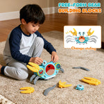Load image into Gallery viewer, Crawling Crab Gear Set Toy - Tummy Time Musical Crab Toys Stacking &amp; Building Blocks Educational STEM Game for Toddlers &amp; Kids 3-5, 1 2 3 Yr Old Birthday Gift Christmas Stuff for 0-36 Month Boys Girls
