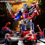 Load image into Gallery viewer, MSKOLER Robot Toys for Kids 3-5 Magnet Transforming Robot 5-in-1 Educational Toys Easy DIY Assembling Vehicle Playsets for Boys and Girls (Red)
