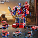 Load image into Gallery viewer, MSKOLER Robot Toys for Kids 3-5 Magnet Transforming Robot 5-in-1 Educational Toys Easy DIY Assembling Vehicle Playsets for Boys and Girls (Red)
